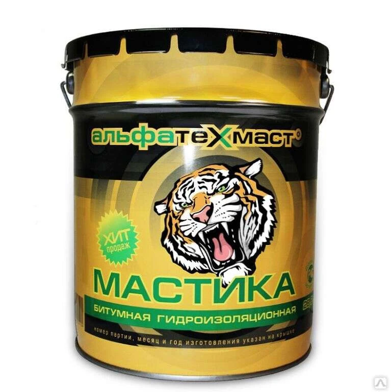 Мастика битумная гидроизоляционная Альфатехмаст 5 кг для фундамента и кровли в Хабаровске